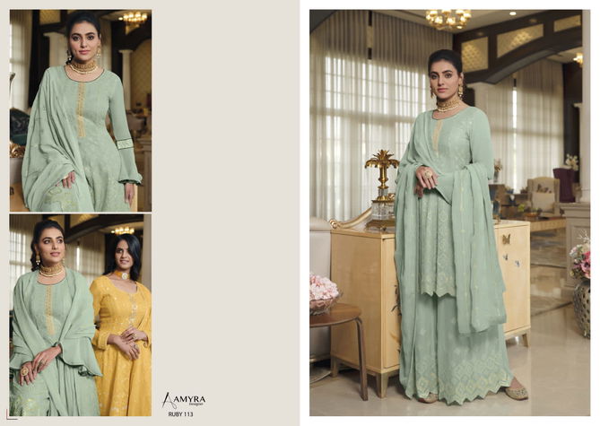 Ruby Vol 3 By Amyra Georgette Sharara Suits Catalog